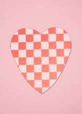 Adorno de Parede - Coração Quadriculado